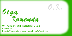 olga komenda business card